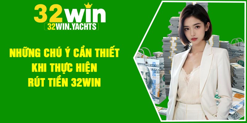 Những chú ý cần thiết khi thực hiện rút tiền 32Win